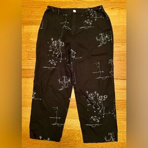 Chico’s Whimsical Frog Band Musical Black & White Cropped Pants - Size 1